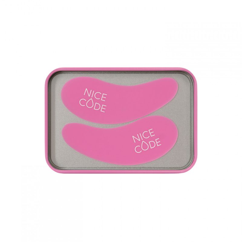 Многоразовые патчи для глаз Nice Code, розовые, в футляре, 2 шт
